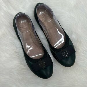 Tory Burch Dark Green Ballet Flats
